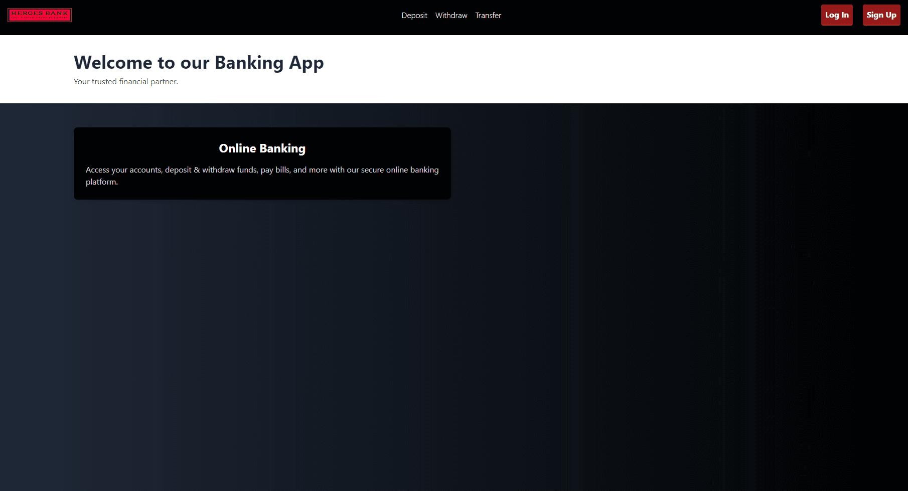bank app